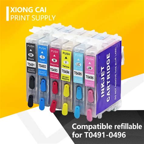 T0491 T0496 Ink Cartridges Refillable For Epson Stylus Photo R210 R230 R310