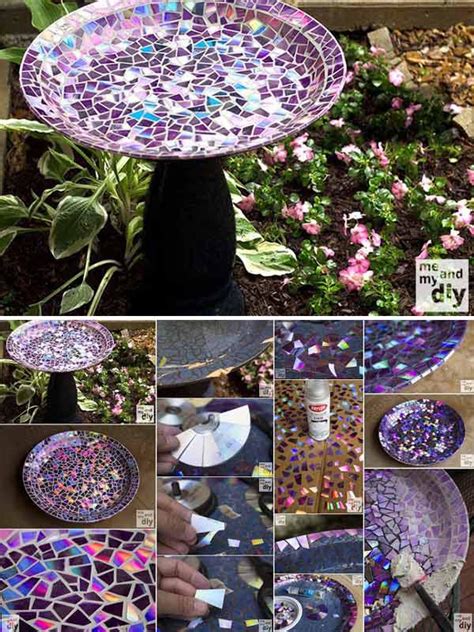 Unique Mosaic Bird Bath Will Decorate Your Garden Birdcage Design Ideas