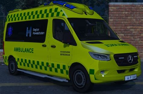 2019 Danish Mercedes Sprinter Otaris Ambulance ELS GTA5 Mods