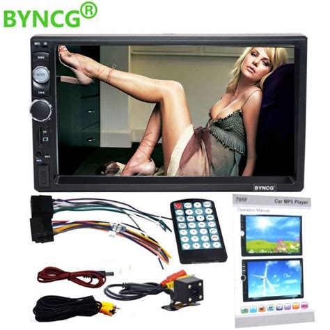 Blanc Byncg Din Autoradio Pouces Lecteur Hd Cran Tactile Mp