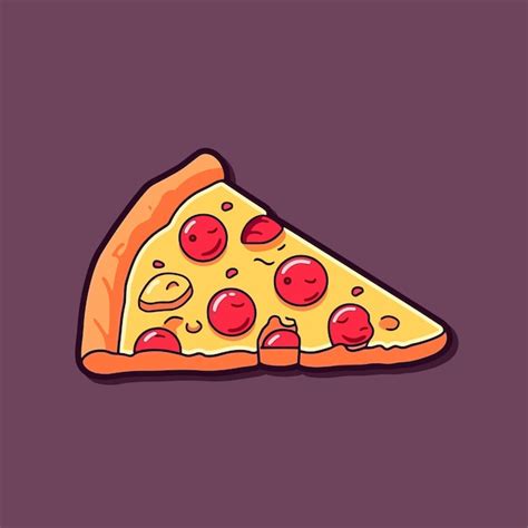 Premium Vector Vector Slice Pizza Illustration