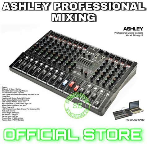 Jual Mixer Audio Ashley 12 Channel Original Ashley Mixing 12 Usb