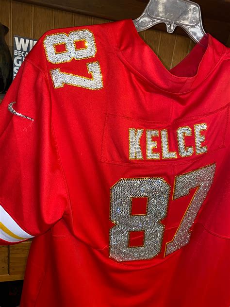 Travis Kelce Jersey Rhinestone Kansas City - Etsy