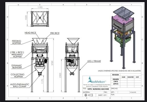 Mild Steel Frk Rice Mixing Blending Machine Bis Certified Automation