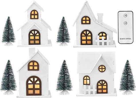 Amazon Hiboom 24 Pcs Christmas Village Sets Christmas Village