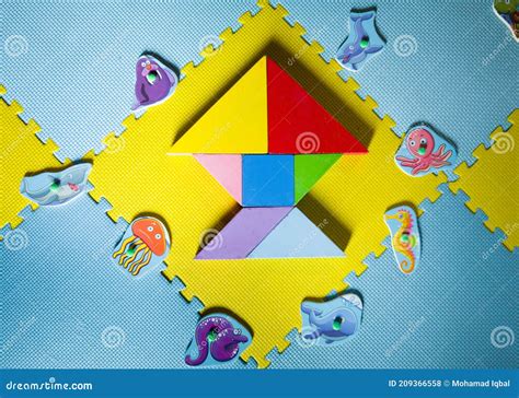 Fish Shaped Tangram Wood Puzzle Stock Photo Image Of Brick Repellent