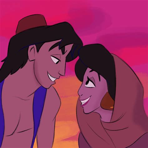 Disney Princess Jasmine And Aladdin Kiss