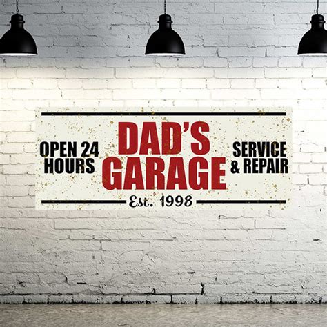 Custom Name Garage Banner Poster Auto Car Shop Car Poster Etsy