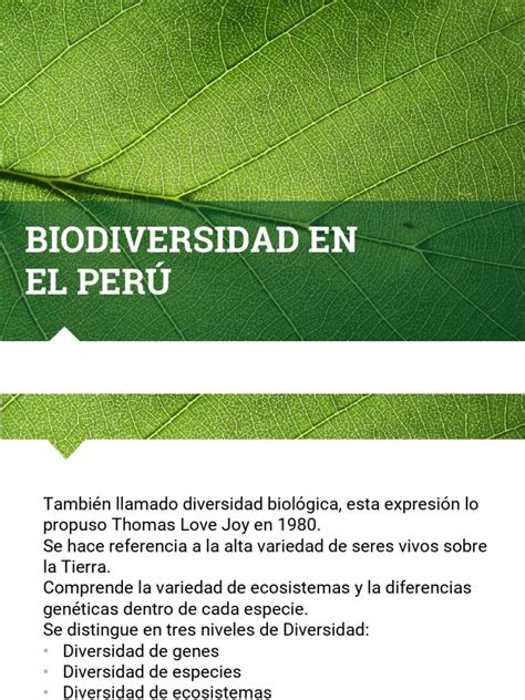 Biodiversidad En El Perú Descargar Gratis Pdf Biodiversidad Ecosistema