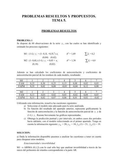 Problemas Resueltos Y Propuestos Tema Departamento De