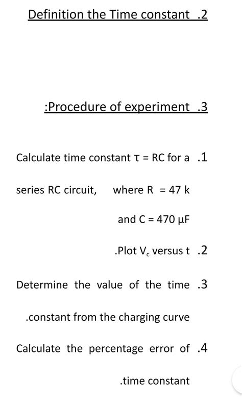 Solved The Purpose Of The 1 Experiment Definition The Time