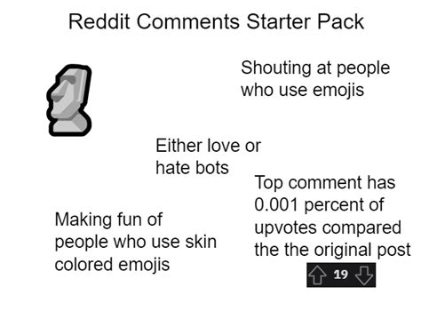 Reddit Comments Starter Pack Rstarterpacks