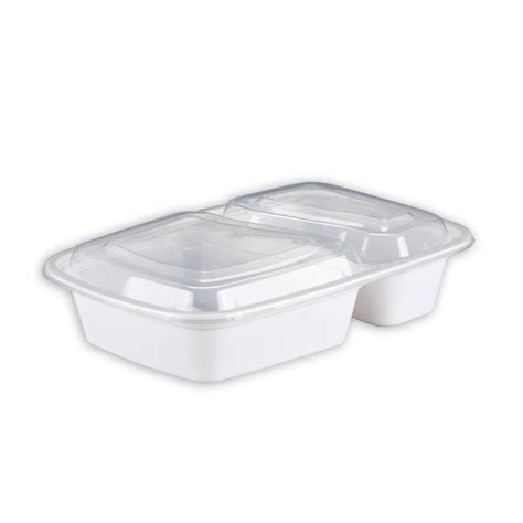 Buy SafePro 32 Oz White Rectangular 2 Compartment Microwavable