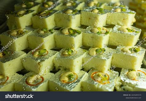 Large Tray Indian Sweets Malai Burfi Stock Photo 2215247173 Shutterstock