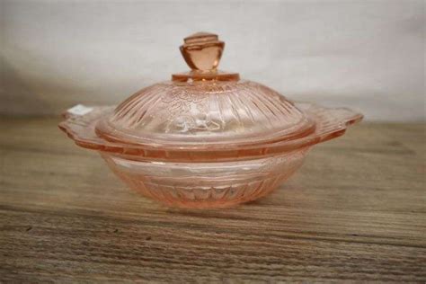 Jeannette Pink Depression Glass Covered Dish Pacific Auctions And