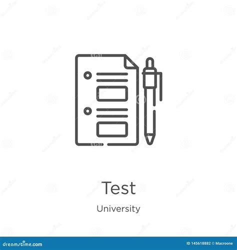 Vector Del Icono De La Prueba De La Colecci N De La Universidad L Nea