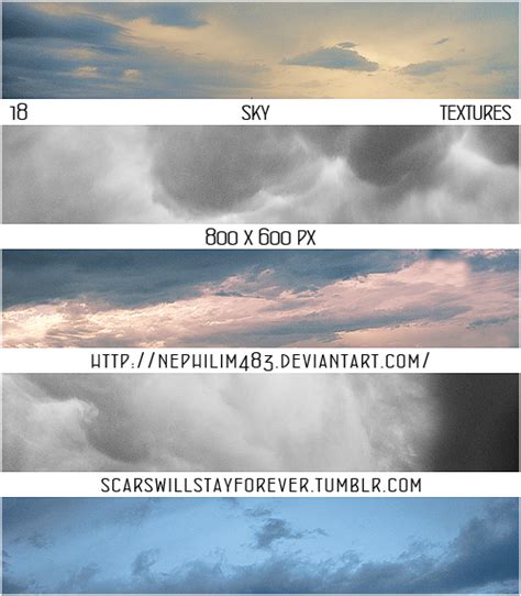 Sky Textures Pack by scarswillstayforever by Nephilim483.deviantart.com ...