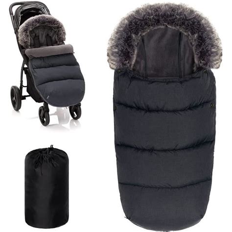 Chanceliere Universelle Pour Poussette Hiver Avec Doublure Polaire Col