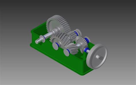 Reduction Gear Boxes | 3D CAD Model Library | GrabCAD