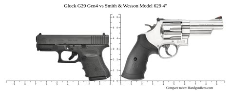 Glock G29 Gen4 Vs Smith Wesson Model 629 4 Size Comparison Handgun