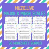 Piano Major Scales Worksheets by MuzieLive | TPT