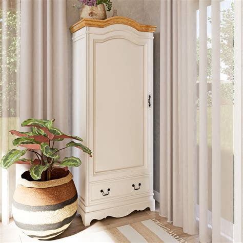 Armoire bonnetière 1 porte 1 tiroir crème Léontine Maisons du Monde