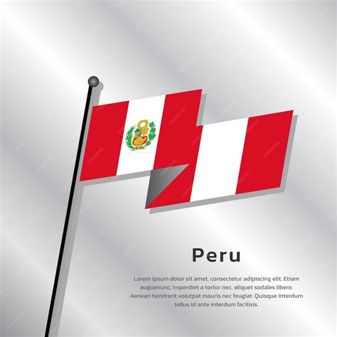 Premium Vector Illustration Of Peru Flag Template