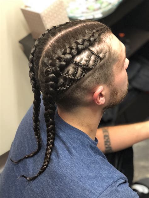 Mens Braids Braided Styles Haircut Design Braiding Man