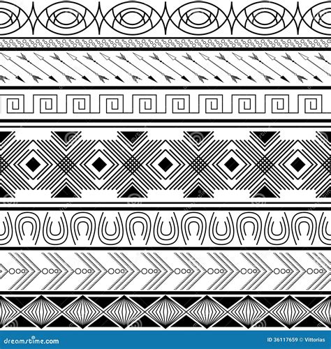 Tribal Striped Seamless Pattern Stock Vector Illustration Of Ancient