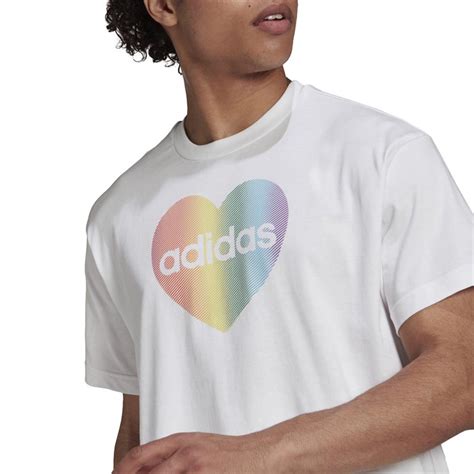 Køb Adidas Unisex Pride Badge Of Sport Graphic T Shirts Hvid