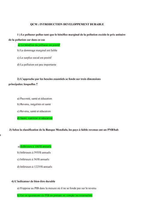 QCMcompletdev 2 partiel introduction à l économie du développement