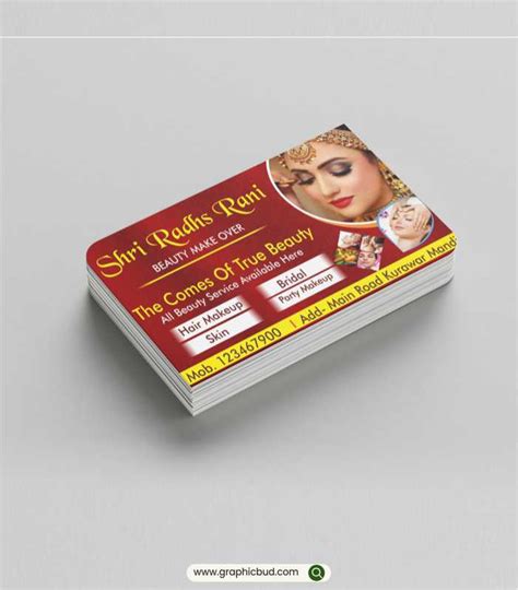 Professional Beauty Parlour visiting card design - graphicbud.com