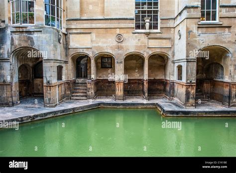 Bath Uk Some Of The Historic Roman Baths In Bath Somerset The