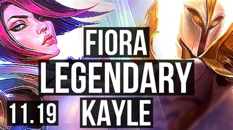 Fiora Vs Kayle Top Solo Kills Legendary K Mastery