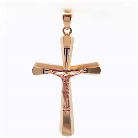 14k Yellow Gold Crucifix Pendant The Jewelry Exchange Direct