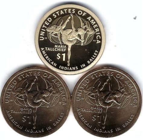 S San Francisco Proof Bu D P Sacajawea Three Type Dollar Coins