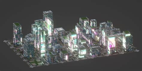 Procedural Sci Fi City Generator FlippedNormals