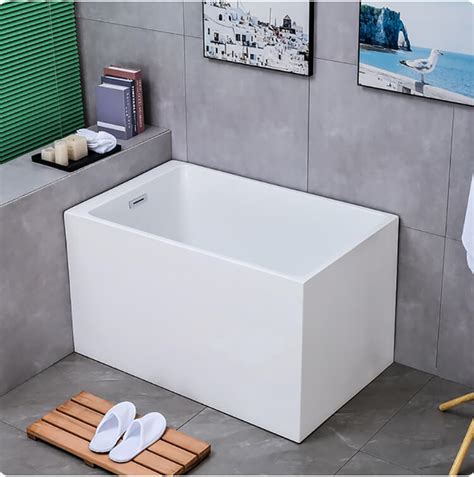 Small Freestanding Tub,47''x 27''Rectangular Small Bathtub Sizes