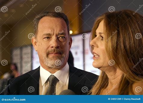 American Actor Tom Hanks And His Wife Rita Wilson Editorial Photo