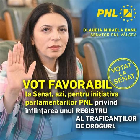 Senatorul Claudia Mihaela Banu Vot Favorabil La Senat Pentru