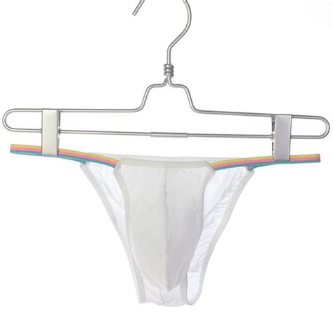 Men Ice Silk Briefs Ultra Thin U Convex Pouch Sexy Bikini Low Waist