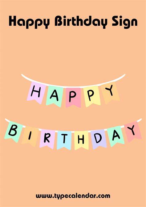 Free Printable Happy Birthday Sign Templates Pdf Word Yard Cake