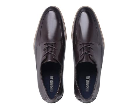 Sapato Social Masculino Derby Couro DR19 Cafe STEFANELLO