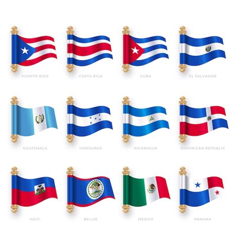 Free Vector | Gradient latam flags illustration