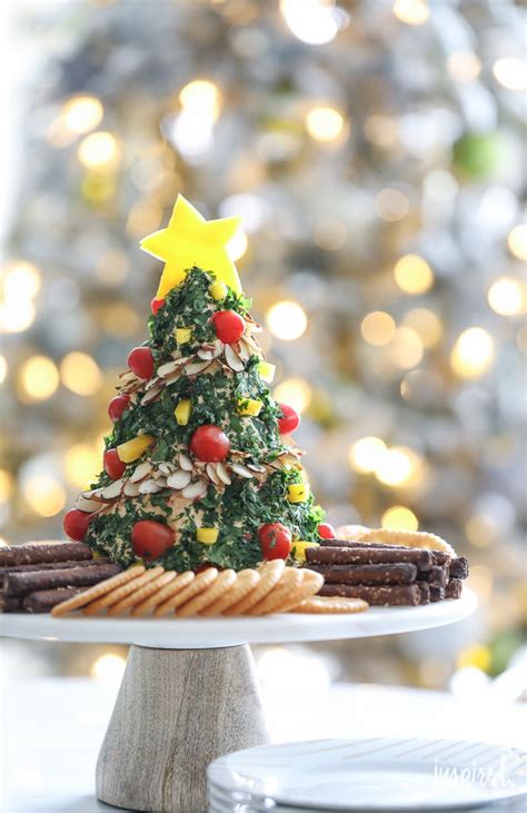 A Festive Christmas Tree Cheese Ball Appetizer Recipe