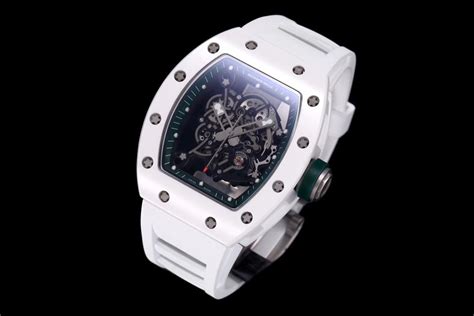 Richard Mille Replica RM 055 White Strap White Ceramic Material Case ...