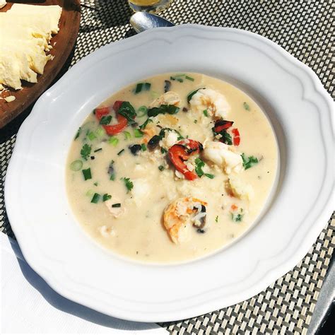 A Hearty And Elegant Seafood Chowder With Lobster And Fresh Cream