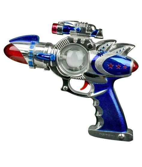 13 Inch Led Flashing Spinning Space Blaster Gun Toy With Soundsled