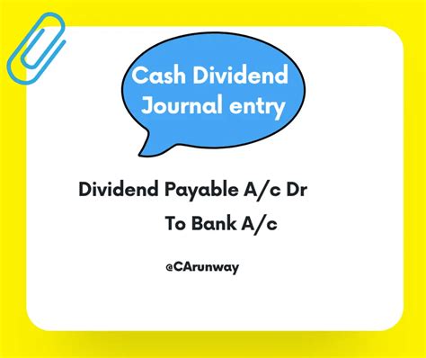 Cash Dividend Journal Entry Carunway