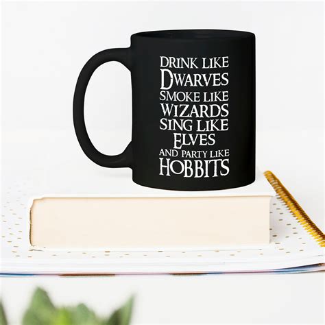 Lotr Mug Hobbits Mug Lord Of The Rings Mug Dwarves Mug Etsy Singapore